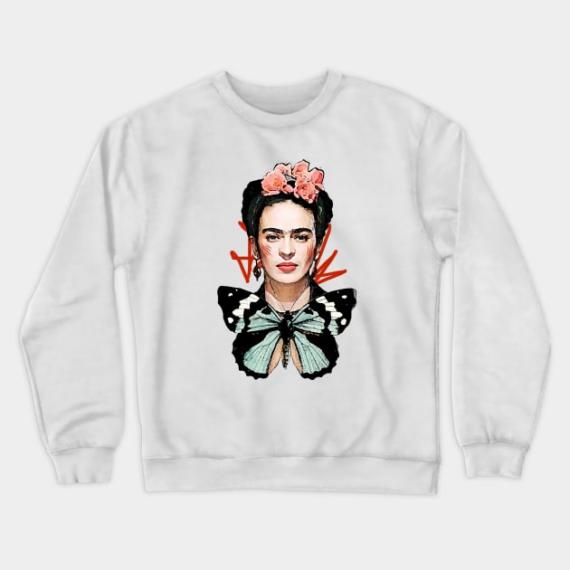 Frida Kahlo Crewneck Sweatshirt by TatianaBS